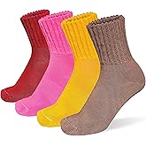 suaskk Womens Thick Cushioned Thermal Boot Socks Warm Cozy Crew Socks 4 Pairs