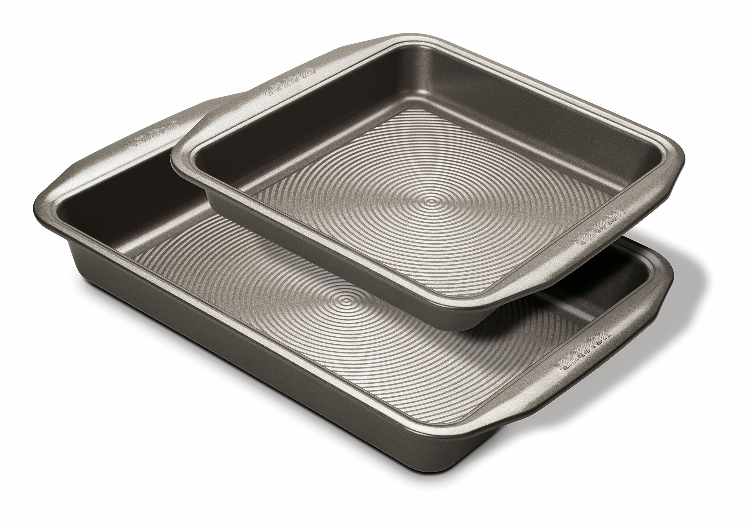 Circulon Momentum Deep Baking Trays Set of 2 - Non Stick Roasting Tins, Durable Dishwasher Safe Bakeware, 39 x 25.5cm & 25.5cm Square, Grey โ image 1