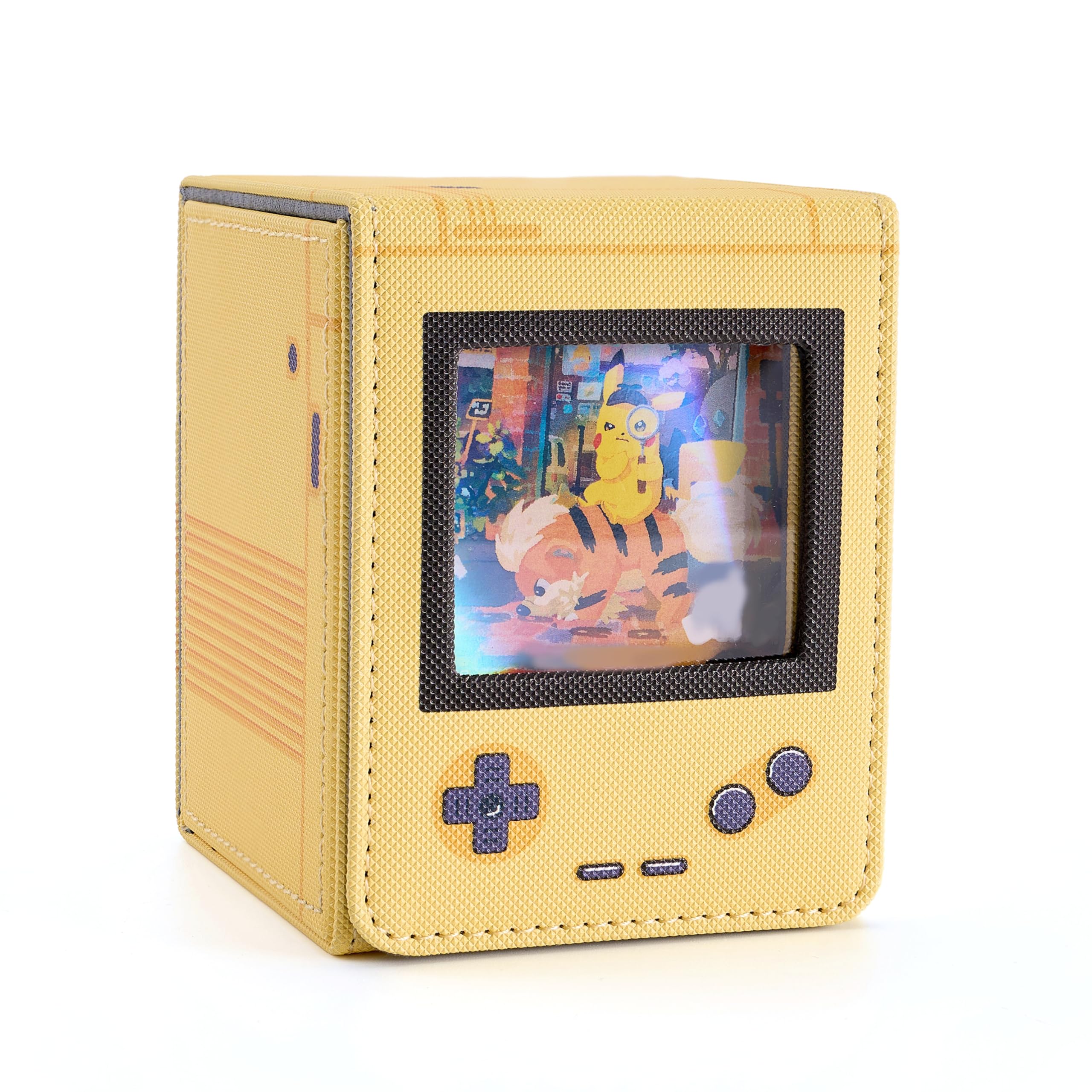 デッキケース トレカケース 推し窓 100枚収納 ゲーム機型 二重 三重スリーブ対応 縦入れ 仕...