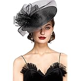 BABEYOND Derby Hats for Women - Fascinators Tea Party Hats Headband Fascinator Wedding Cocktail Organza Flower