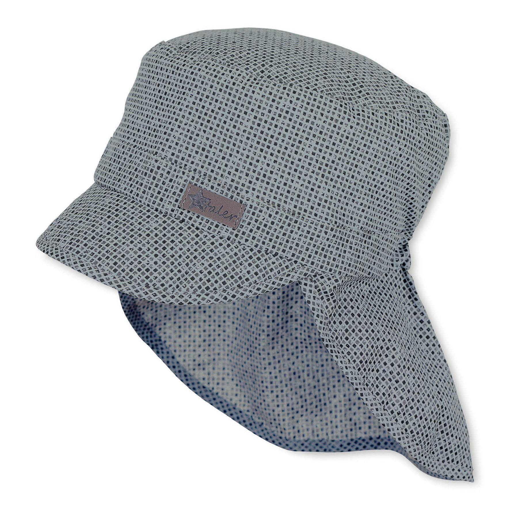 Sterntaler Baby Boys' Worker-Cap with Neck Protection Hat, Grey (Rauchgrau 566), XXXXX-Large (Size:49)