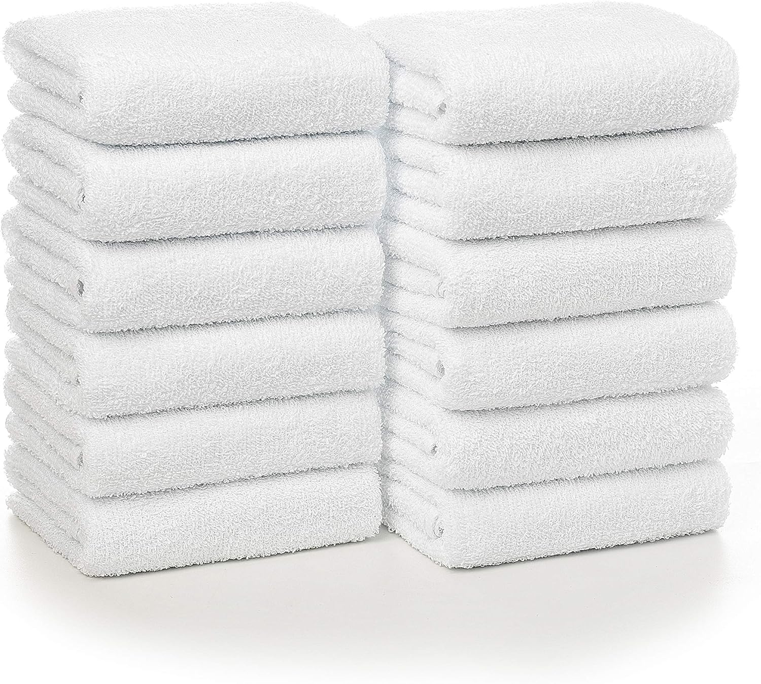 Basics White Cleaning Cloth Towels 12 Pack Cotton Washing Dishes Towel: Kitchen & Dining