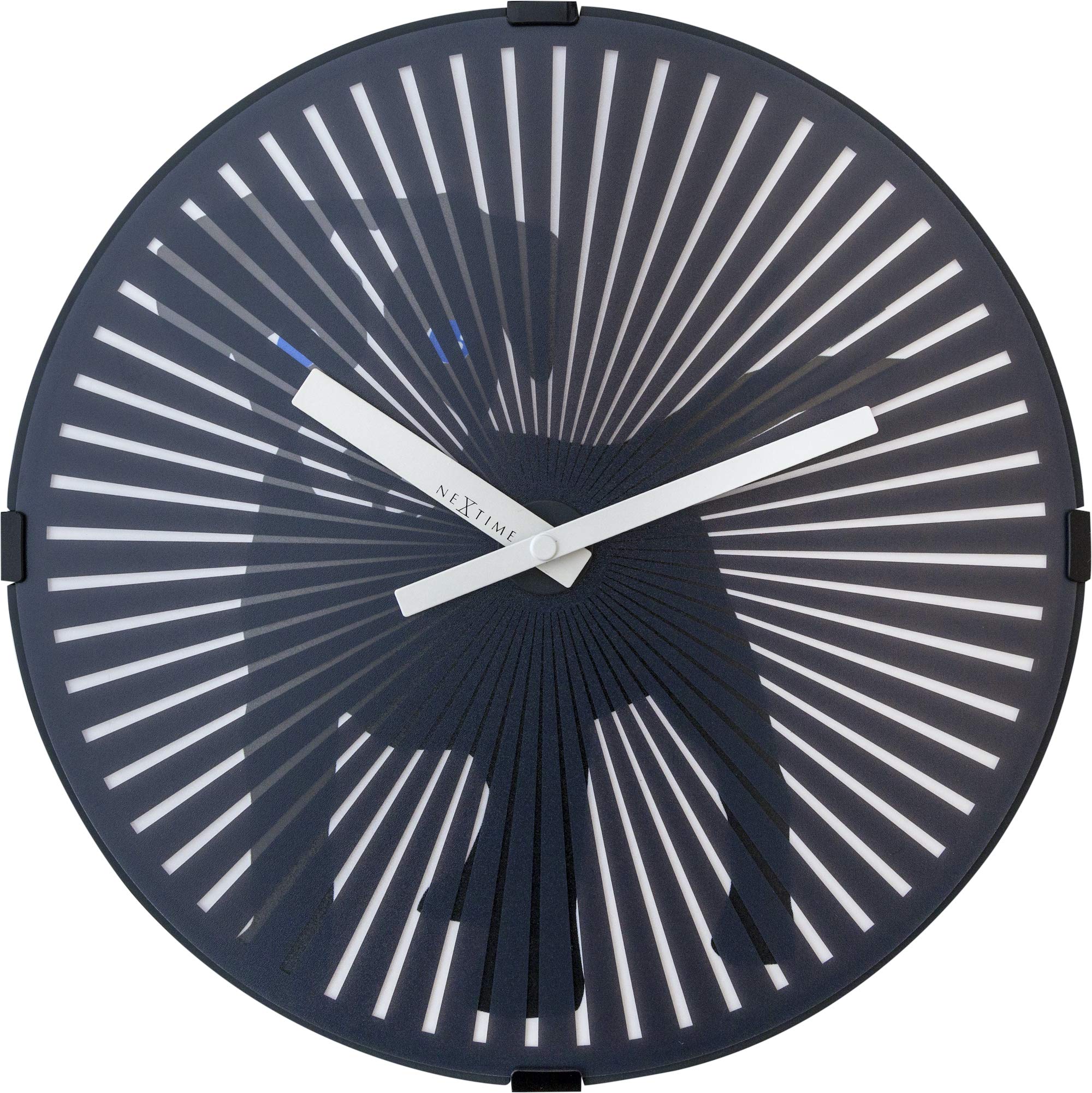 NexTime - Wall clock- Ø 30 cm – Plastic – Motion Clock- Black – 'Dog'