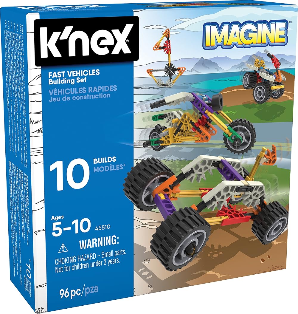 K'NEX Fun Fast Vehicles Building Set 96 Piece 10 Models Educational Toy