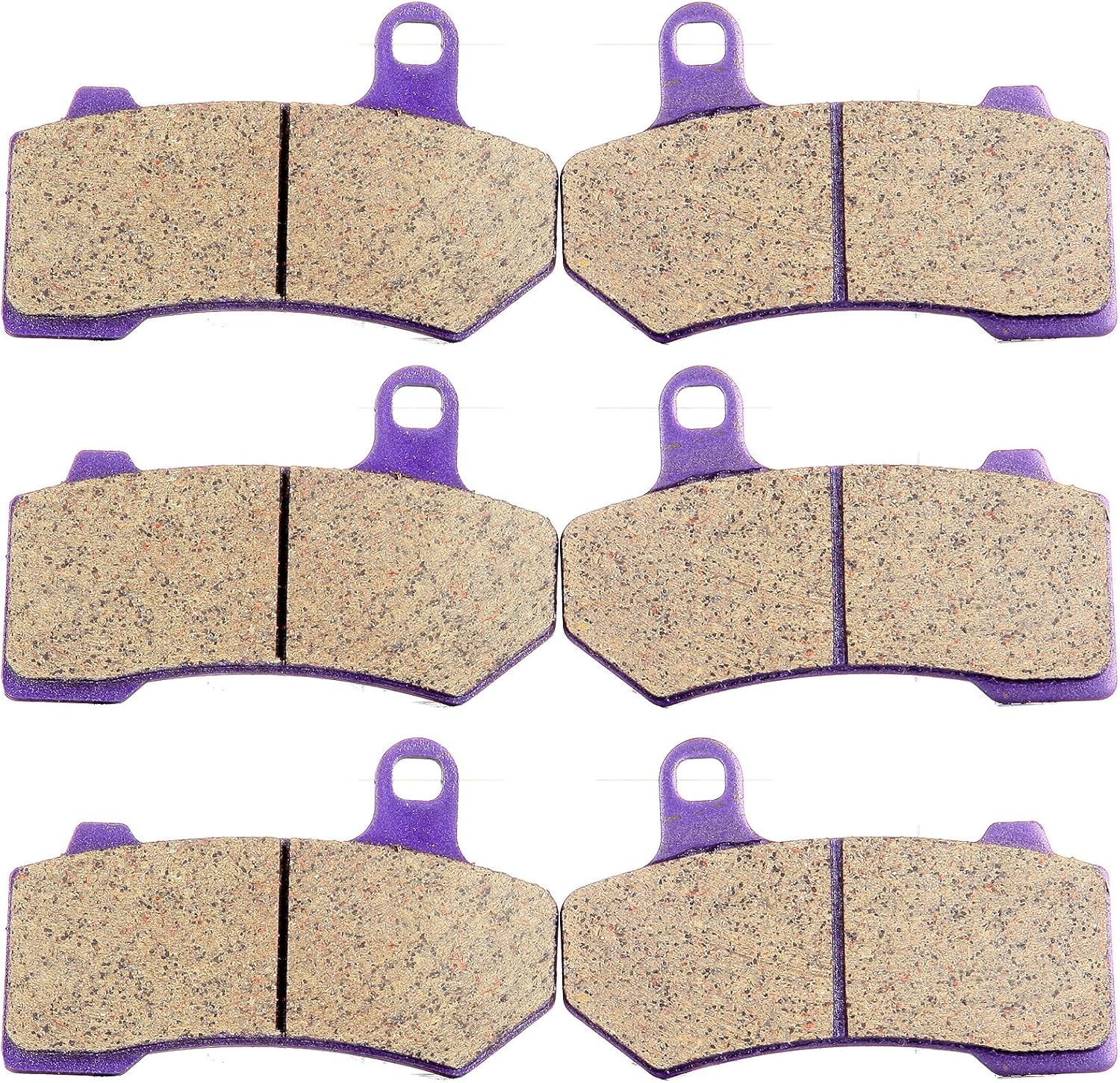 Carbon Fiber Brake Pads ECCPP Motorcycle Replacement Front and Rear Braking Pads Kits Set for