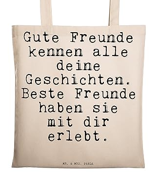 Mr Mrs Panda Tragetasche Mit Spruch Gute Freunde Kennen