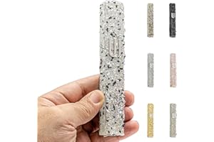 HolYudaica Handmade Glass Mezuzah Case with Colorful Glass Coating Comes in a Gift Box - for 5" Mezuzah Scroll (Scroll not Included) Peel and Stick, Weather Proof Cover (White & Black)