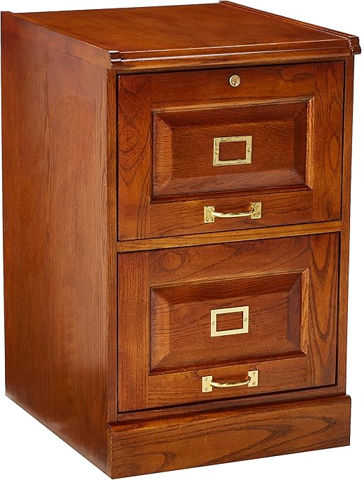 Amazon Com Palmetto 2 Drawer Oak File Cabinet Warm Honey Kitchen
