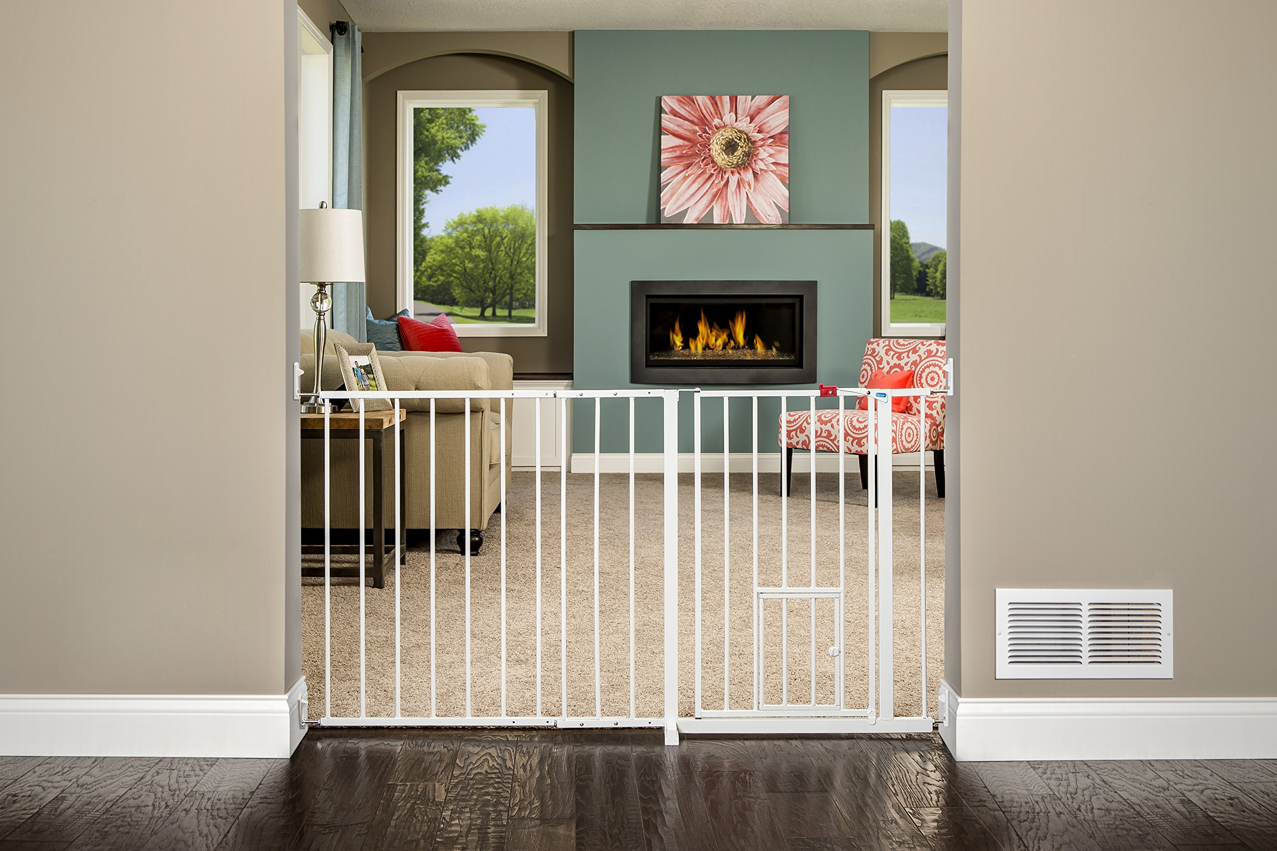 Carlson Maxi Walk Through Pet Gate, 5059 Inches Wide, Hardware Mounted