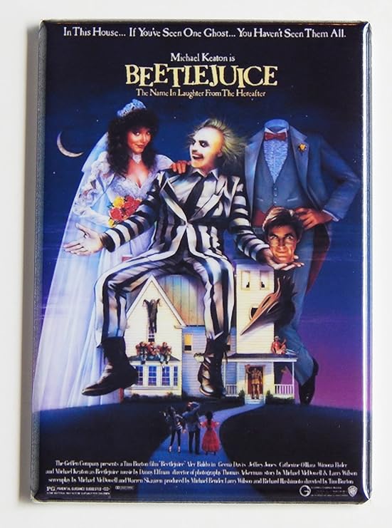 Amazon Com Beetlejuice Movie Poster Fridge Magnet Home Kitchen