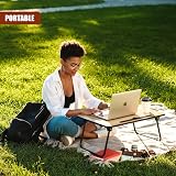 GEEZY Foldable Laptop Table Bed Tray Desk Table Portable 52.5 x 30 cm view 6