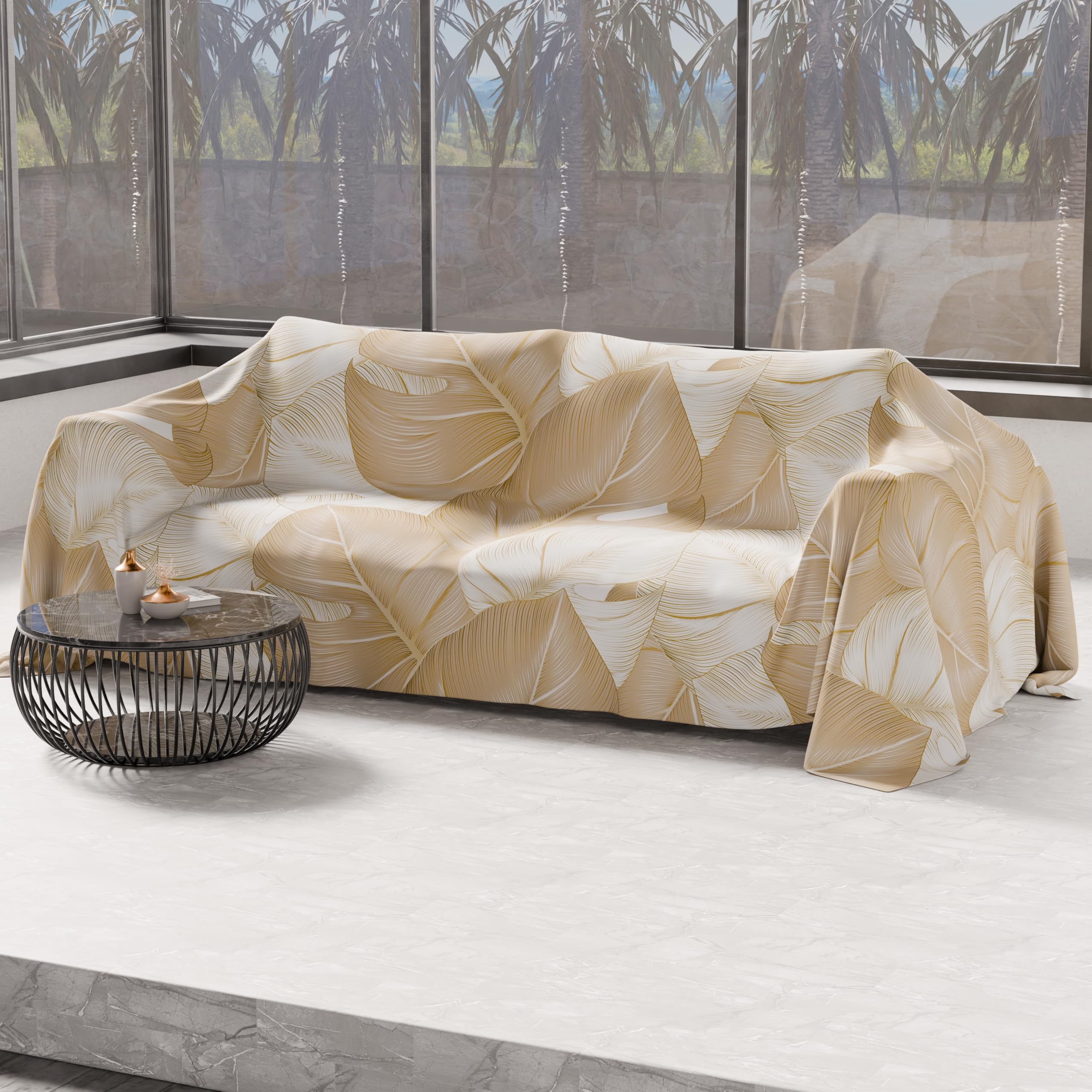 PETTI Artigiani Italiani - Single Bedspread Spring Summer, Single Light Blanket, Bed Sheet, Topical Taupe 100% Made in Italy