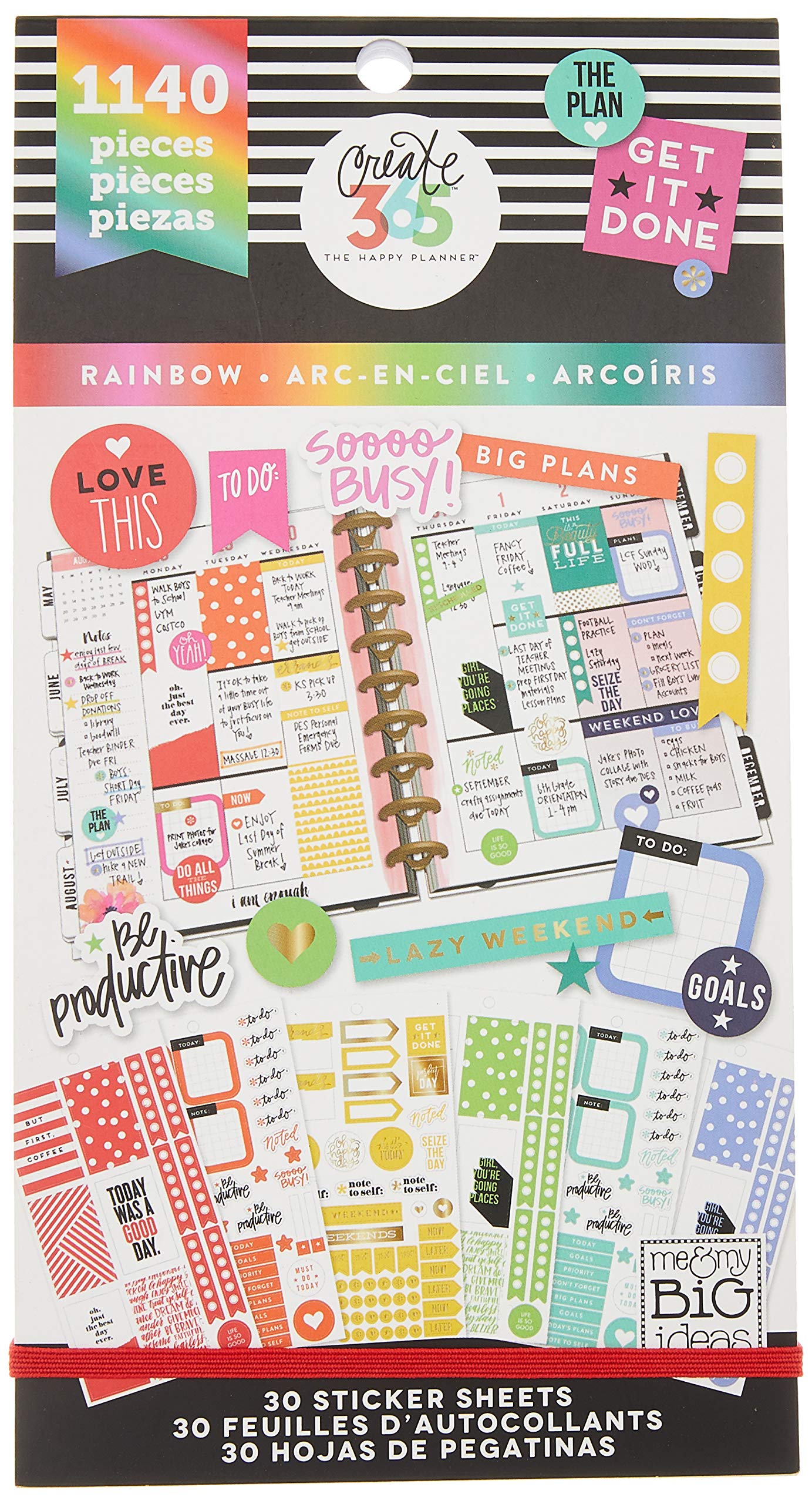 Me & My Big Ideas Classic Rainbow Stickers, Multi-Colour