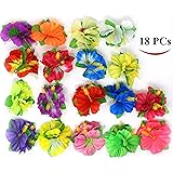 Joyin Toy 18 Pieces Hawaiian Luau Flower Lei Hair Clip Set (18 pcs)