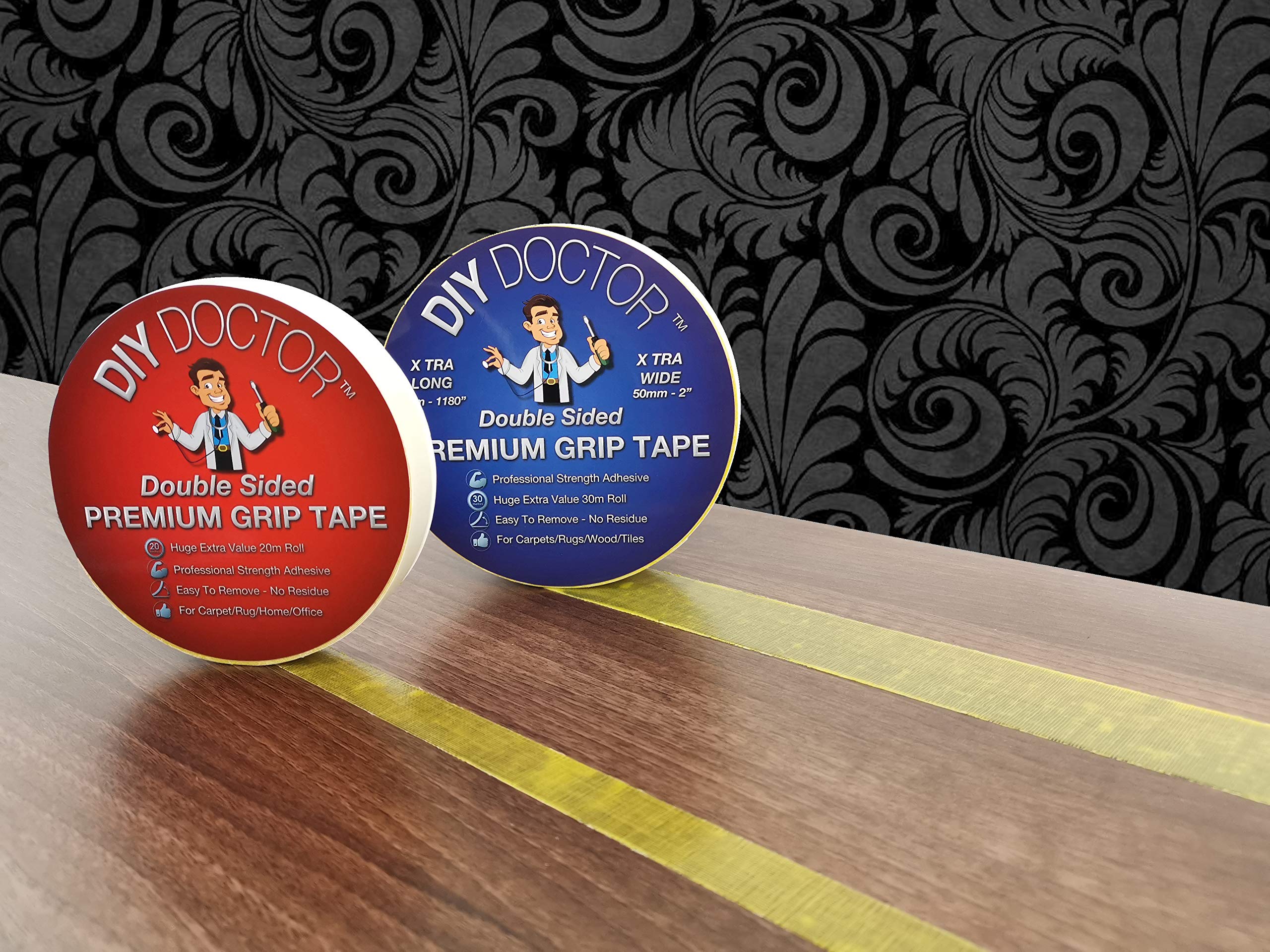 DIY Doctor Xtra Strong Xtra Wide Double Sided Carpet Rug Gripper Tape