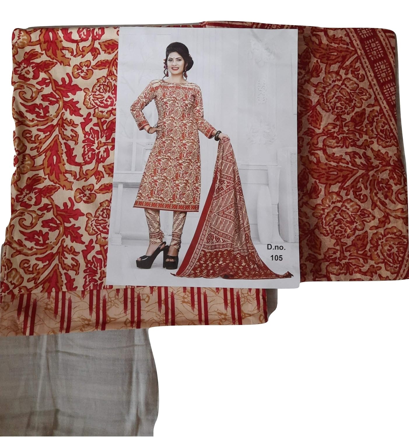 Buy cotton printed dress material from baroda prints. at Amazon.in