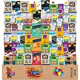 Foxy Fane 60-Count Gluten-Free Holiday Gift Box - 60 Healthy Gluten Free Snacks &amp; Treats - Perfect Variety Pack for Easter, Christmas &amp; New Year&rsquo;s - Great for Family, Friends &amp; Office