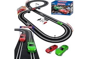 Rcovasc Kids Toy-Electric Powered Slot Car Race Track Set, Hot Wheels Track, Race Track Car Garage, Boys Toys, Race Tracks for kids ages 4-8, for 5 6 7 8-12 Year Old Boy Girl Best Gifts