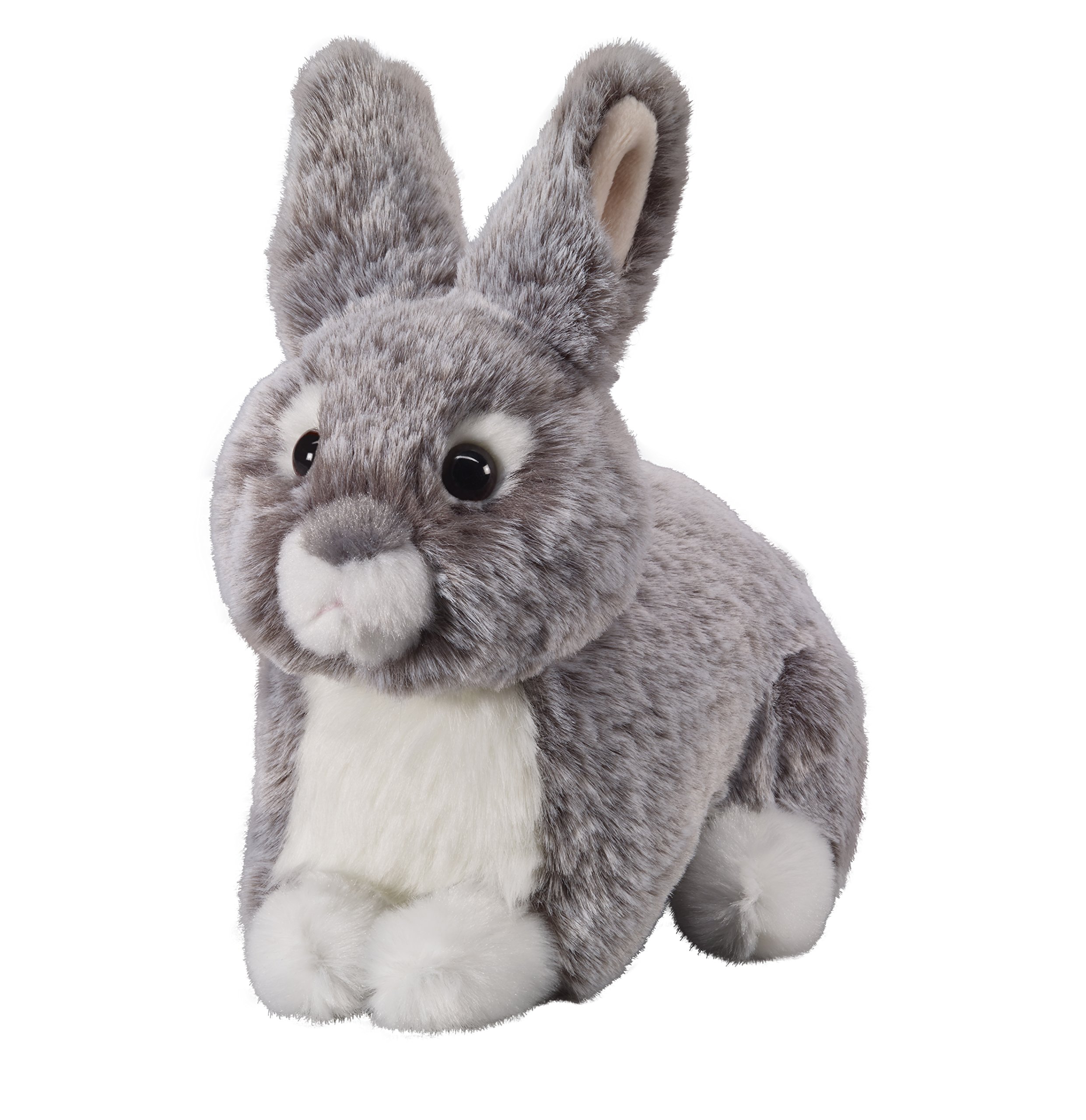 Your animals with heart Bauer Toys Rabbit lying down: small cuddly toy for cuddling and loving, ideal as a gift, 18 cm, grey (12503)