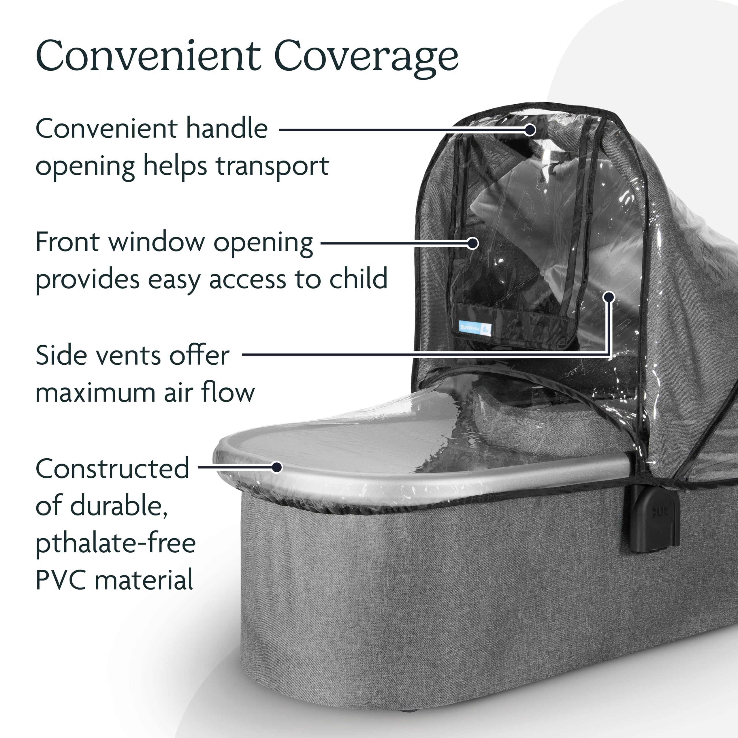 UPPAbaby Bassinet Rain Shield, CLEAR