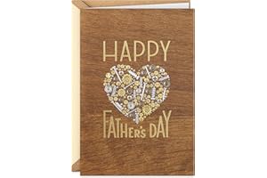 Hallmark Signature Wood Fathers Day Card for Dad (Nuts and Bolts Heart)
