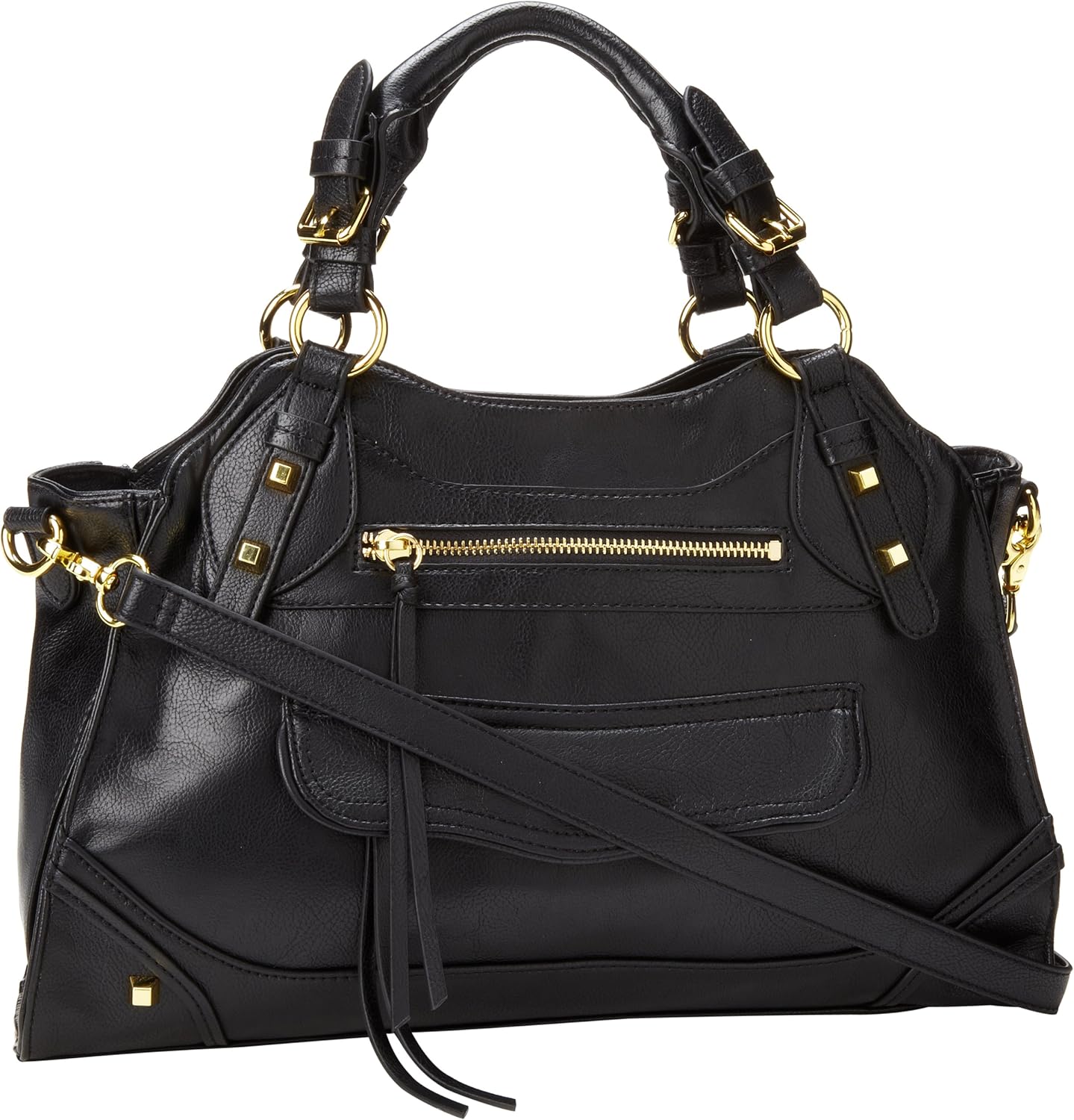 Amazon.com: Jessica Simpson Melrose JS5512-TGBLK Satchel,Black,One Size