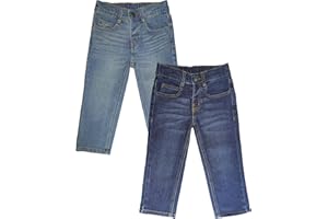 Wrangler Authentics Toddler Jeans — 2-Pack Pull-On w/Soft, Stretchy Fabric — Adjustable Waistband, Classic Fit, Durable