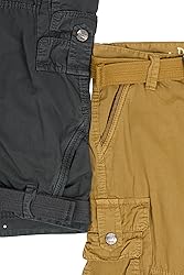 Raw X Boys Cargo Shorts 8-18 | 100% Cotton Belted