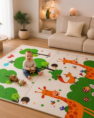kidoola Reversible Large Baby Play Mat 200x80 cm Thick Floor Mat
