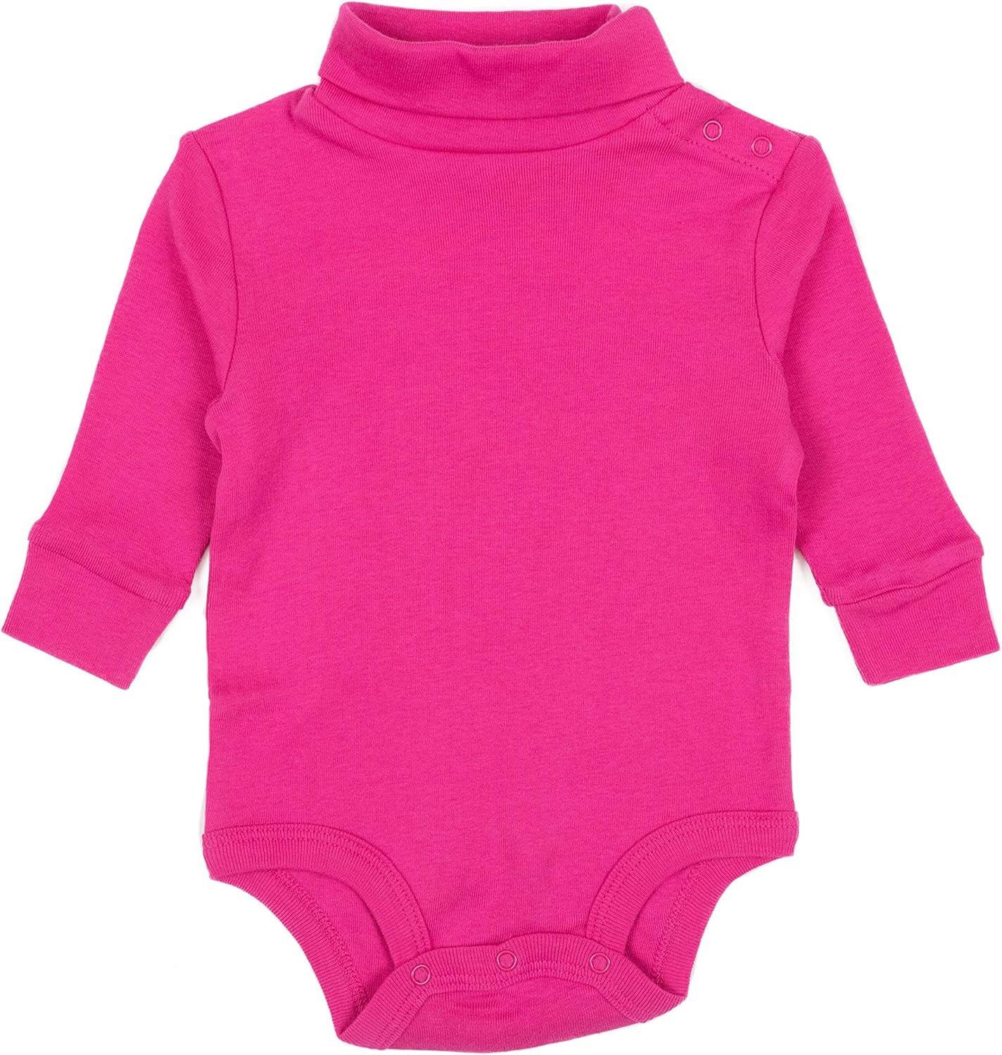 Leveret Long Sleeve Baby Boys Girls Bodysuit Turtleneck 100% Cotton (Size 6 Months-2 Toddler): Clothing