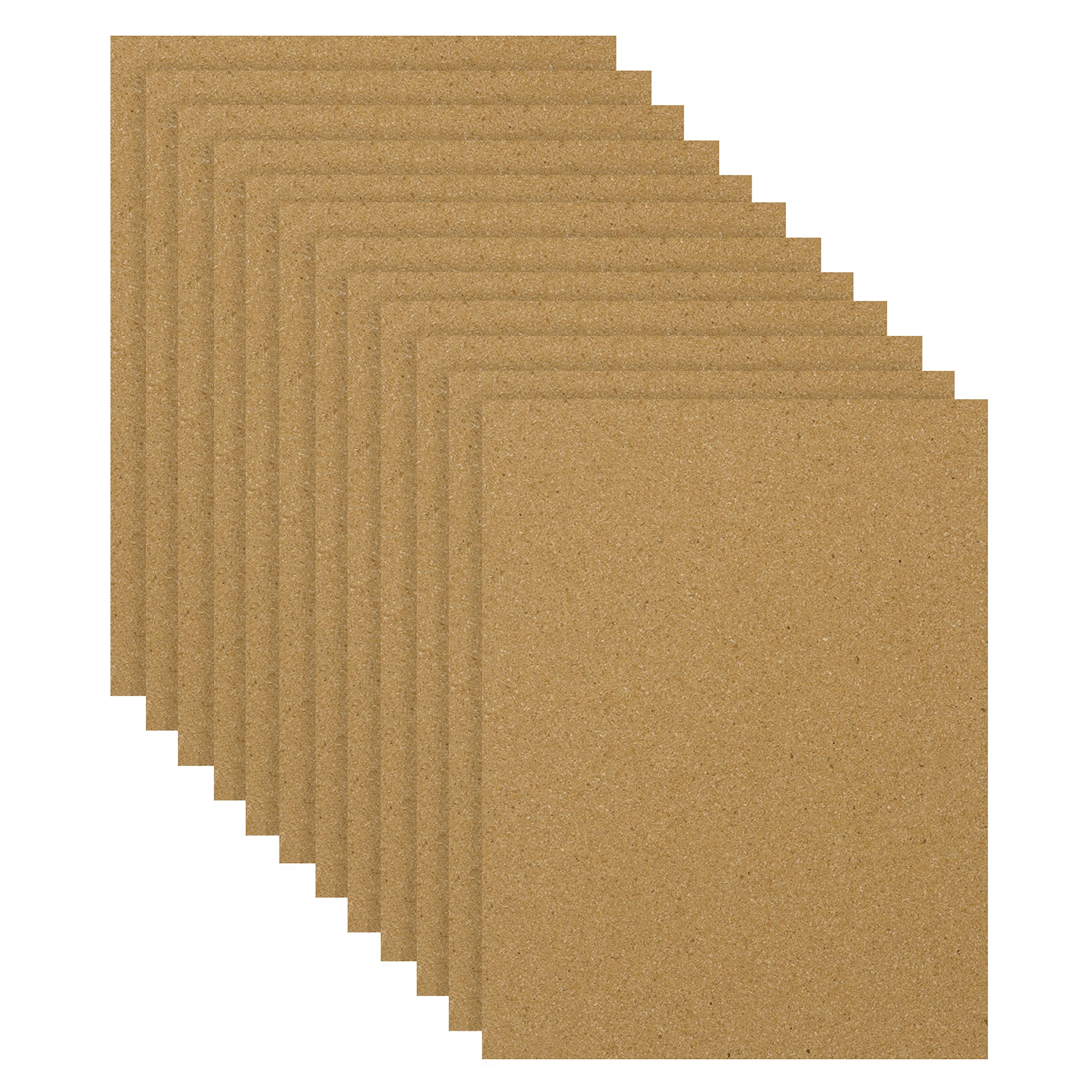 Belle Vous 12 Pack Plain Cork Sheets - 27.8 x 21.4cm / 10.94 x 8.43 inches, 2mm Thick - About A4 Cork Paper for Pin/Bulletin Board Replacement, Wall Decor, DIY Craft Projects, and Kitchen Pads
