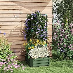 Outsunny Galvanized Raised Garden Bed, 55" Tall