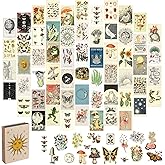 Artivo Vintage Wall Collage Kit Aesthetic Pictures 60 Set 4x6 inch, Cottagecore Room Decor, Vintage Posters Aesthetic, Cute Teen Wall Decor