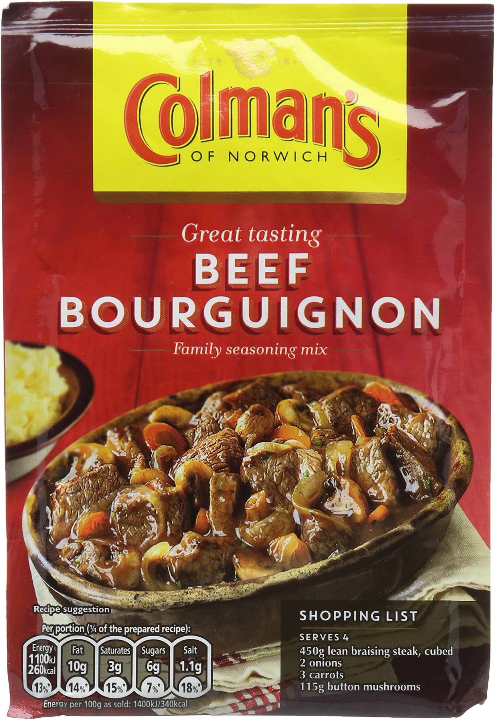 Colman's Beef Bourguignon Recipe Mix 40g