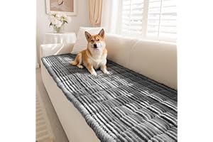 Cshionary Couch Cover for Dogs, Washable Dog Couch Cover for 3-Cushion Sofa - Soft Plush Pet-Friendly Furniture Protector wit
