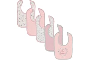 Cudlie 5-Pack Baby Bibs for Drooling Teething and Feeding Infants Drool Bibs for Baby Girl Newborn Accessories