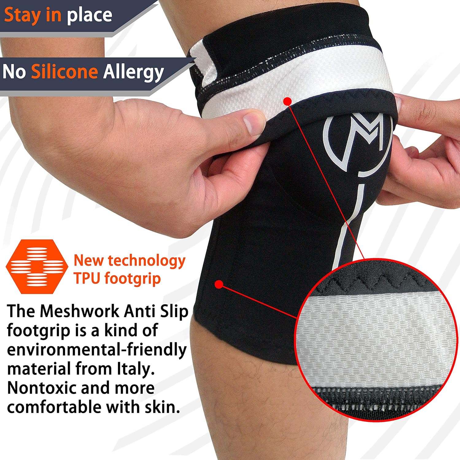 Knee Compression Sleeve - Knee Brace with Patella Gel Pads - Knee Support for Men & Women Meniscus Tear Arthritis Joint Pain Relief Injury Recovery Single Pack: Industrial & Scientific