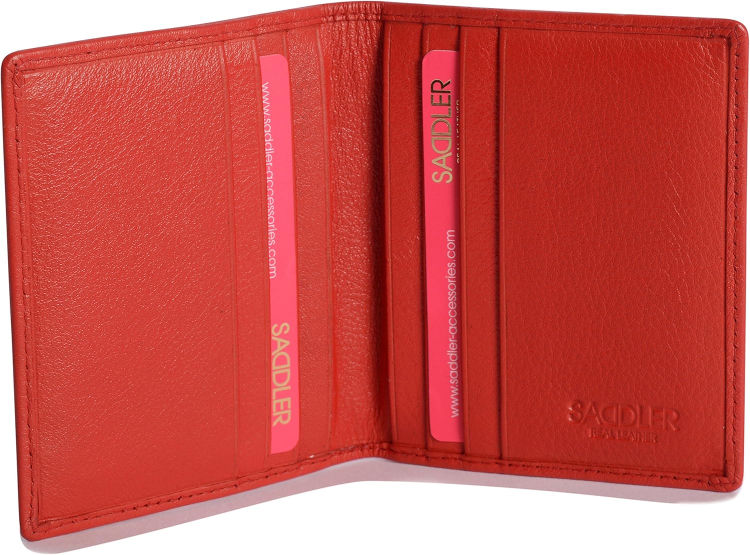 SADDLER "Lexi Cardholder, RFID Protected Real Leather Slim Wallet with 6 Card Slots & Slip Pockets - Image 4