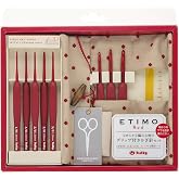 ETIMO Red Crochet Set Red Tulip TED001, 2.6 x 20.4 x 22 cm
