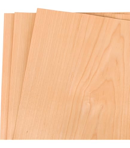 Woodcraft Rock Hard Maple Skateboard Veneer - 7-Ply Pack, 9.5\" X 35\", For DIY Longboard & Skateboard Deck Building