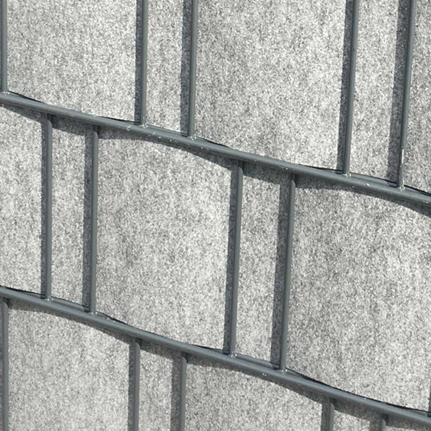 Zaundruck Sichtschutzstreifen Melange Vlies 100 Pl Formbestandig 26m L 19cm B Incl Klemmschienen Anthrazit Amazon De Garten