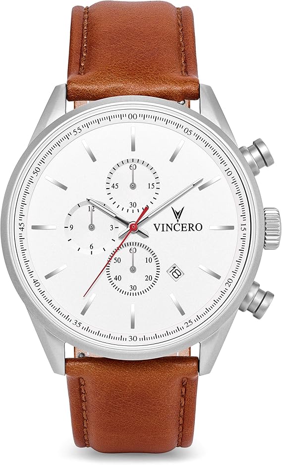 Vincero Luxury Men's Chrono S Wrist Watch Top Grain