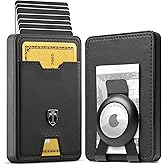 TRAVANDO Swype Slim Wallet for Men Metal RFID Blocking Mens Wallet Card Case (With AirTag* Pocket)