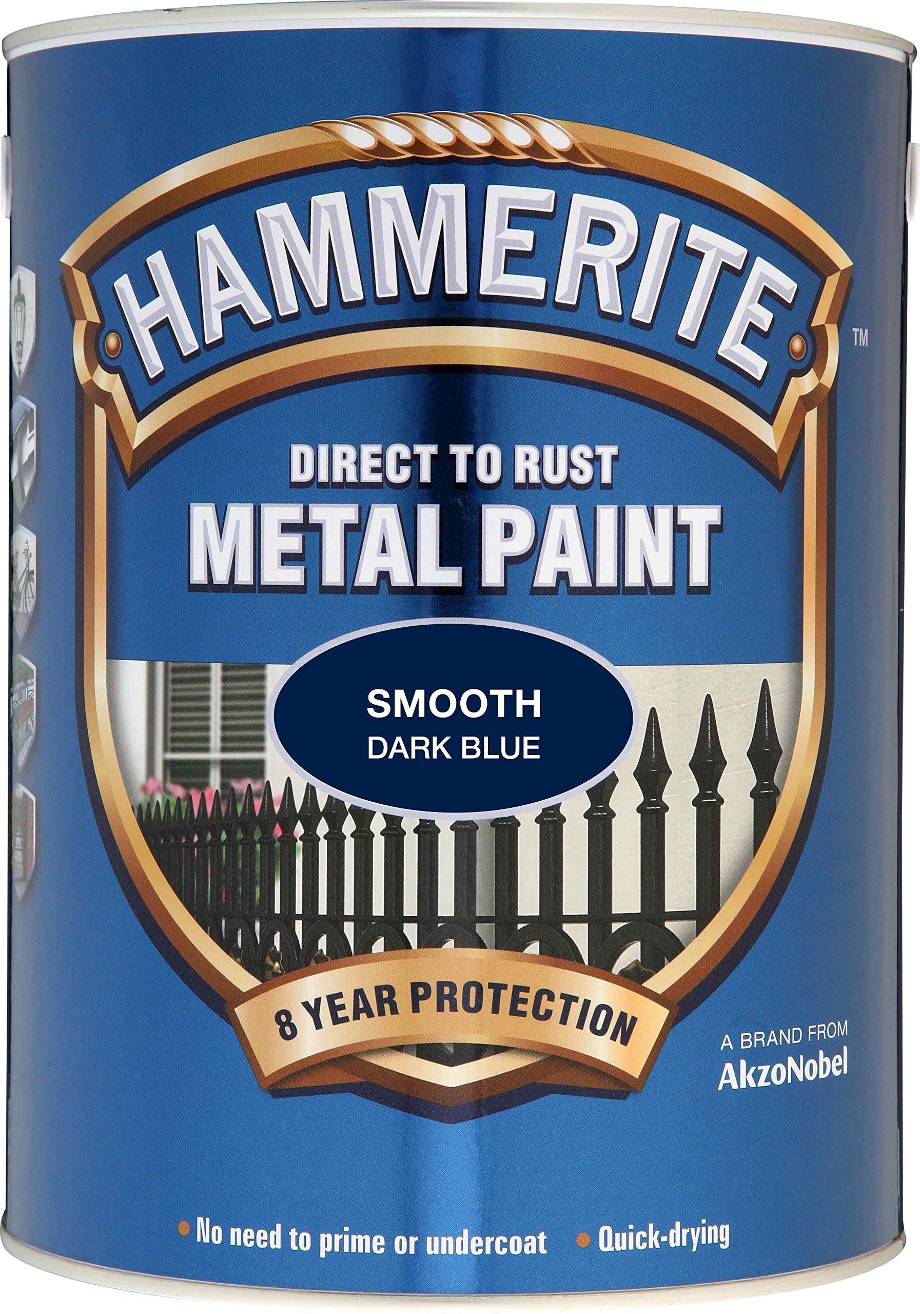 Hammerite 5084845 SFDB25L 2.5L Direct to Rust Smooth Finish - Dark Blue