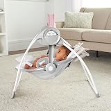 Ingenuity Comfort 2 Go Portable Swing 6-Speed 0-9 Months Pink Flora Unicorn view 2