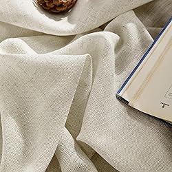 Joydeco Linen Curtains 96 Inch Length 2 Panel Sets