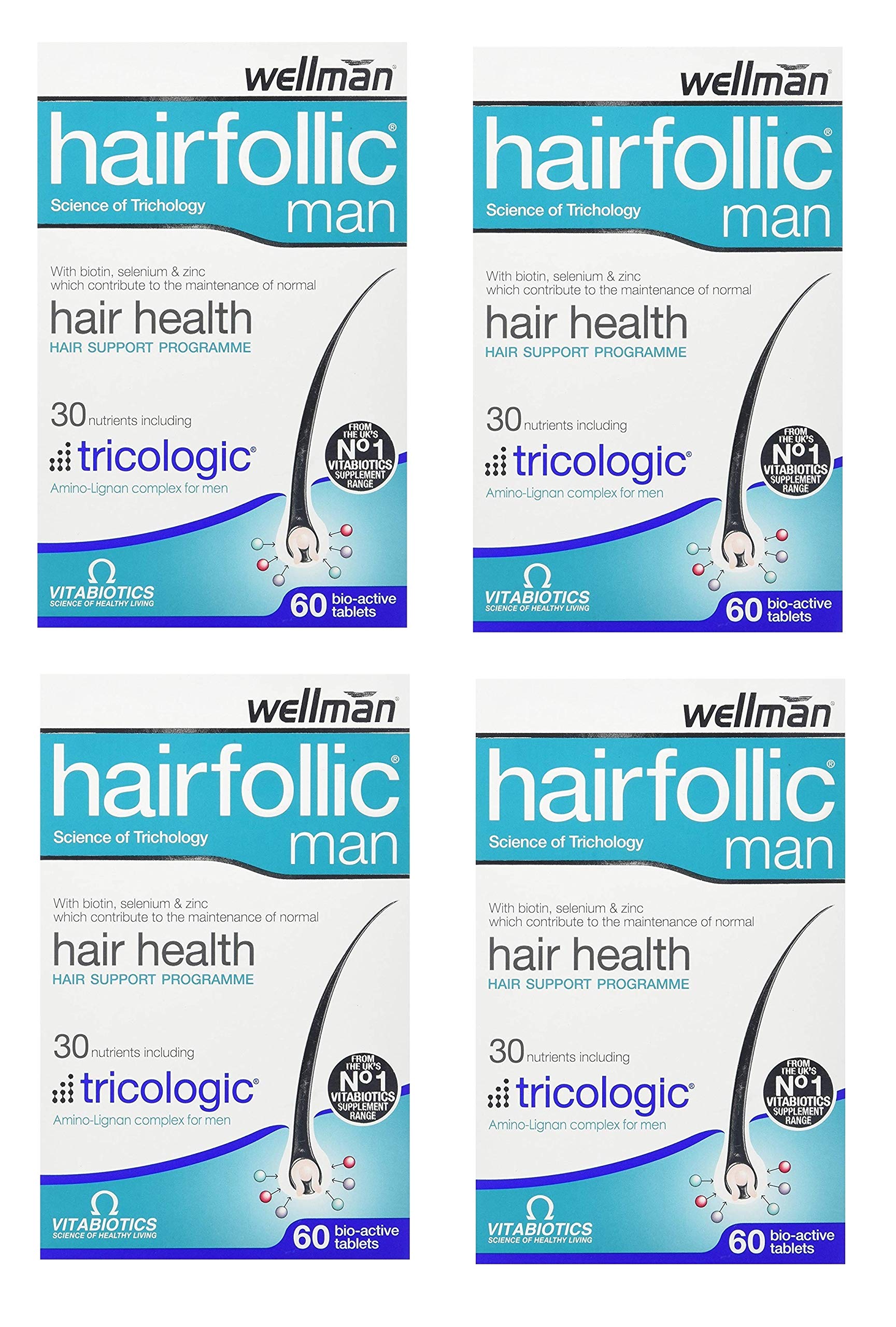 Vitabiotics Wellman Hairfollic Man 60 Tablets Pack Of 4 Buy Online In Cyprus At Desertcart