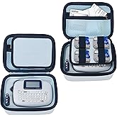 CROTIRAD Hard Storage Travel Case Compatible with Brother PT-M95 P-Touch Monochrome Label Maker, Storage Holder Carrying Organizer Bag for Label Tapes, Batteries, CASE ONLY, Blue