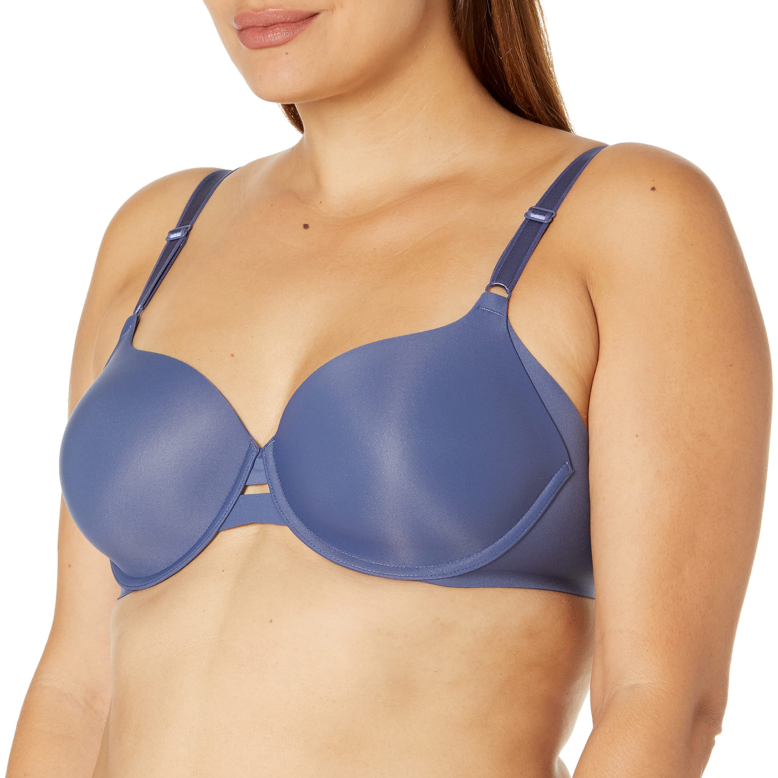 Photo 1 of ***(PINK)***Warner's Women's Blissful Benefits Underarm-Smoothing Comfort Underwire Lightly Lined T-Shirt Bra RA3561W, Rich Black with Toasted Almond Contrast, 34C  See all images ***(PINK)***