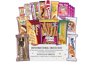 Eastanbul International Snack Box, Premium 15 Full-Size Foreign Snack Box, Exotic Candys From Around The World International 